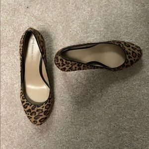 Banana Republic cheetah calf hair heels